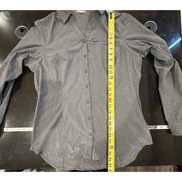 Duluth Trading Shirt Mens Medium Gray Hiking Vented Long Sleeve Button Up - Picture 7 of 7